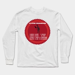 funny 12 step program table tennis Long Sleeve T-Shirt